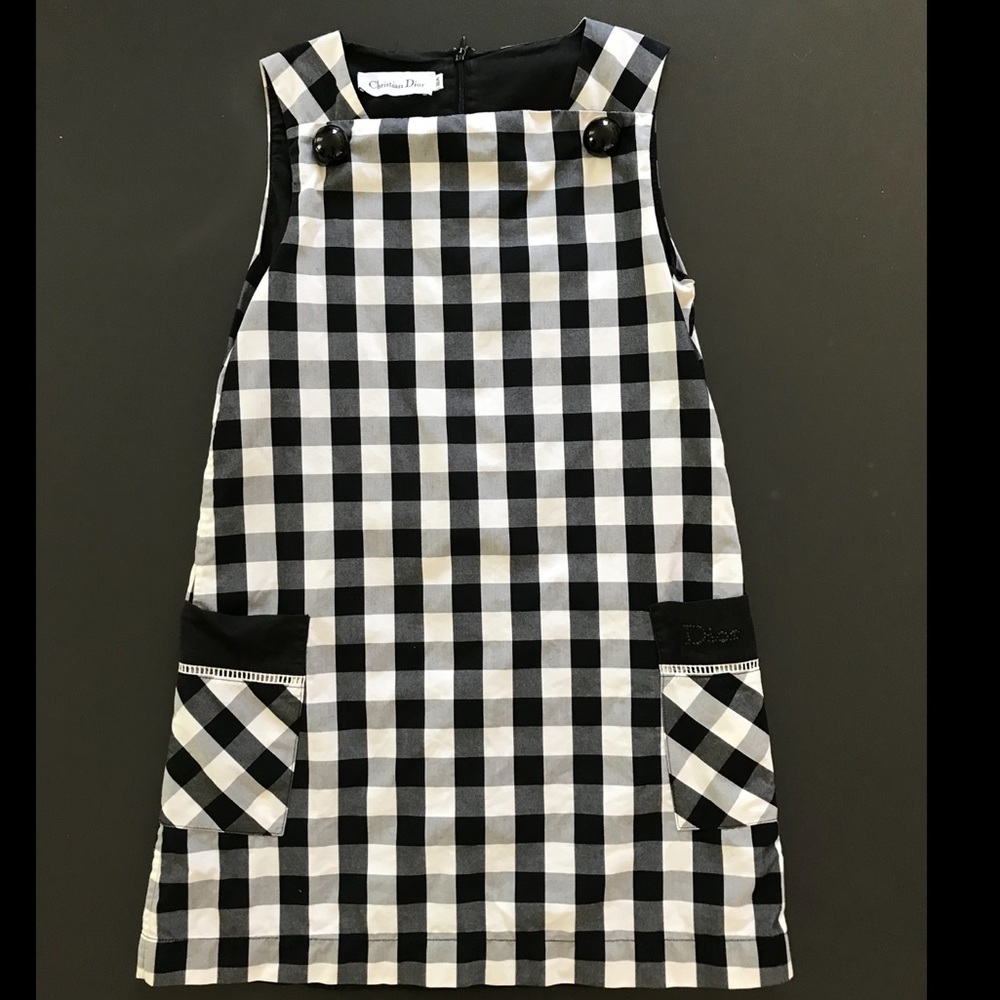 Luxury Christian Dior Girls Plaid Dress Size 10yr